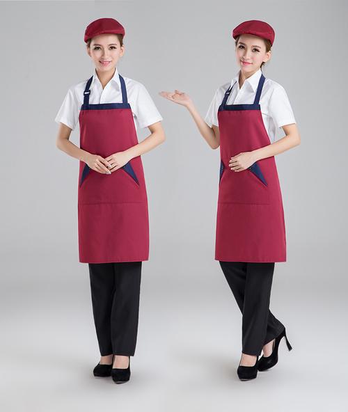 厂家批发定做 咖啡餐厅服务员工作围裙 超